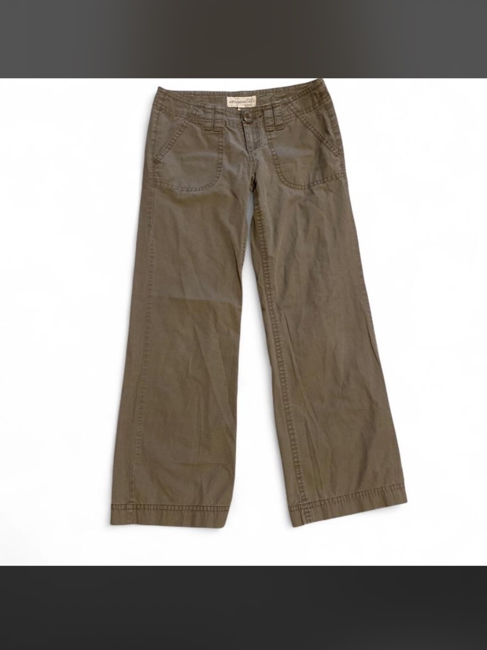 Casual Low Rise Wide-Leg Aeropostale cargos- Tan - 5/6